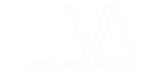 Logo de Vázquez abogados en color blanco